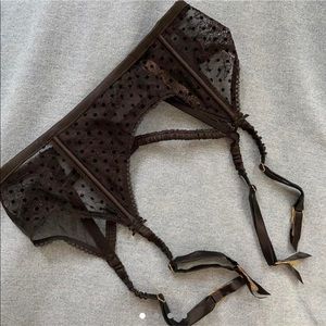 Victoria’s secret Luxe Lingerie Polka Dot Garter Belt.